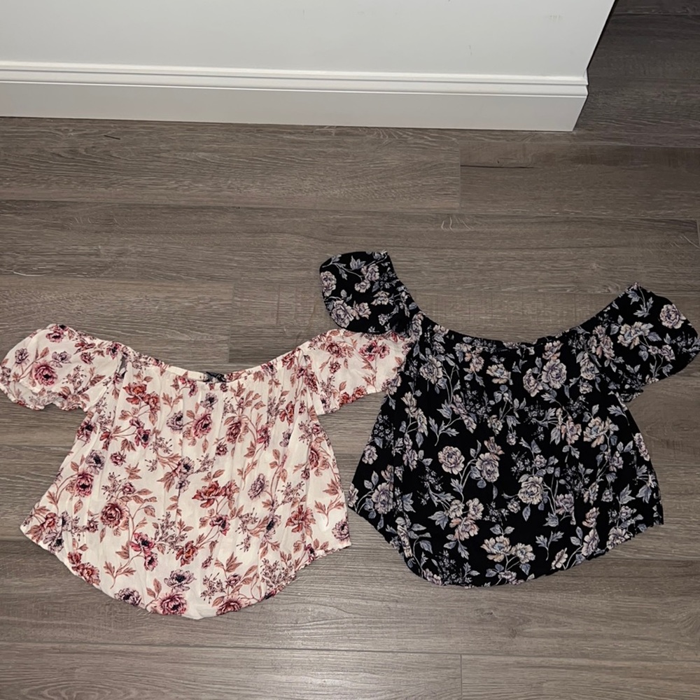 Off-Shoulder Tops (Set of 2)